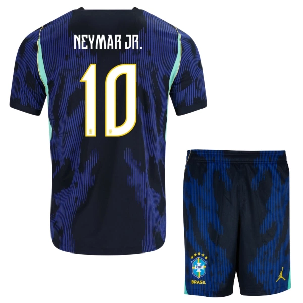 Brasilien Neymar JR 10 Auswärtstrikot WM 2026 für Kinder