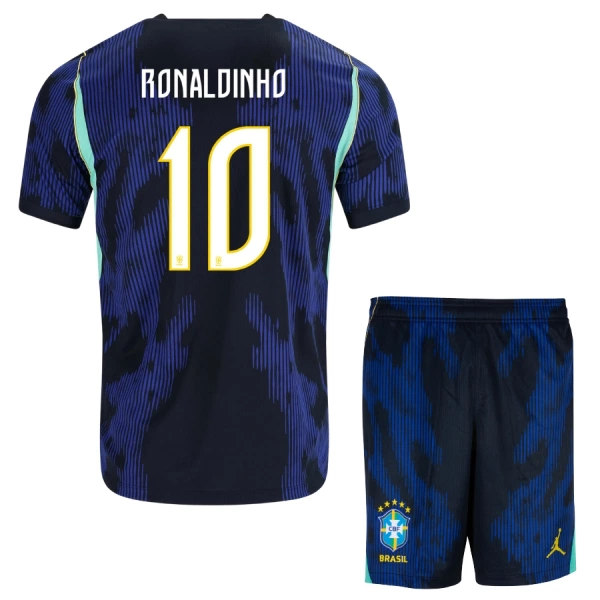 Brasilien Ronaldinho 10 Auswärtstrikot WM 2026 für Kinder Brasilien Ronaldinho 10 Auswärtstrikot WM 2026 für Kinder