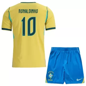 Brasilien Ronaldinho 10 Heimtrikot WM 2026 für Kinder