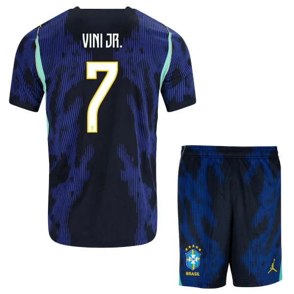 Brasilien Vinicius Junior 7 Auswärtstrikot WM 2026 für Kinder Brasilien Vinicius Junior 7 Auswärtstrikot WM 2026 für Kinder