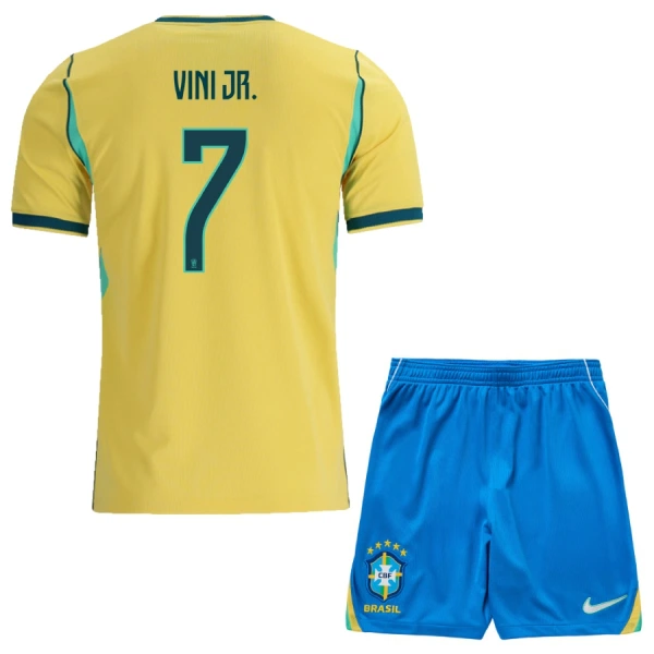 Brasilien Vinicius Junior 7 Heimtrikot WM 2026 für Kinder