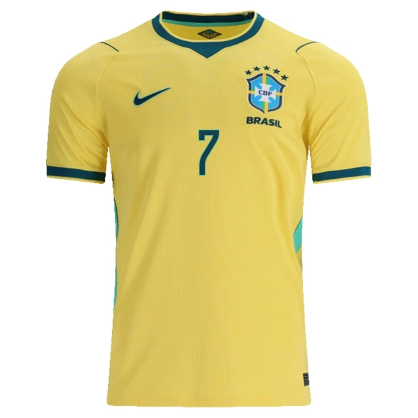 Brasilien Vinicius Junior 7 Heimtrikot WM 2026 für Kinder
