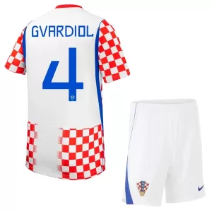Kroatien Josko Gvardiol 4 Heimtrikot WM 2026 für Kinder