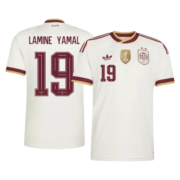 Spanien 2 Stars Lamine Yamal 19 Auswärtstrikot WM 2026 für Herren Spanien 2 Stars Lamine Yamal 19 Auswärtstrikot WM 2026 für Herren