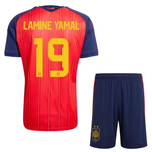 Spanien 2 Stars Lamine Yamal 19 Heimtrikot WM 2026 für Kinder Spanien 2 Stars Lamine Yamal 19 Heimtrikot WM 2026 für Kinder