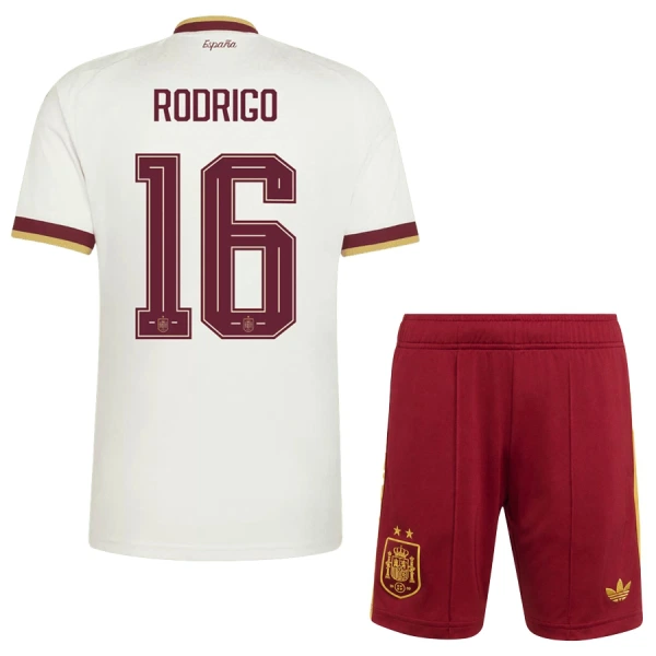 Spanien 2 Stars Rodrigo Hernández 16 Auswärtstrikot WM 2026 für Kinder Spanien 2 Stars Rodrigo Hernández 16 Auswärtstrikot WM 2026 für Kinder
