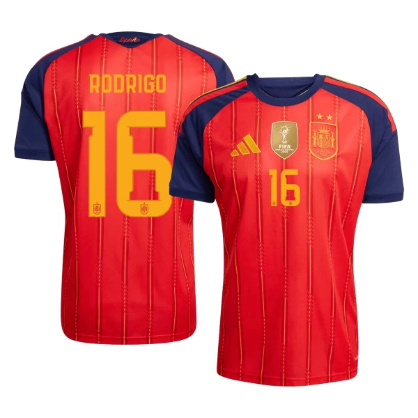 Spanien 2 Stars Rodrigo Hernández 16 Heimtrikot WM 2026 für Herren Spanien 2 Stars Rodrigo Hernández 16 Heimtrikot WM 2026 für Herren