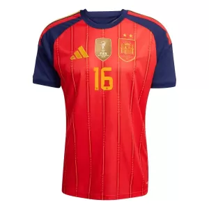 Spanien 2 Stars Rodrigo Hernández 16 Heimtrikot WM 2026 für Kinder