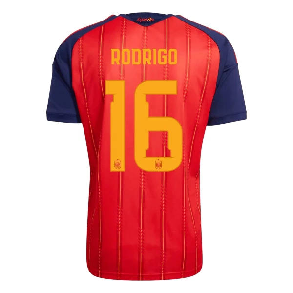 Spanien 2 Stars Rodrigo Hernández 16 Heimtrikot WM 2026 für Kinder