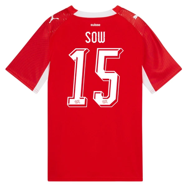 Schweiz Djibril Sow 15 Heimtrikot WM 2026 für Herren Schweiz Djibril Sow 15 Heimtrikot WM 2026 für Herren