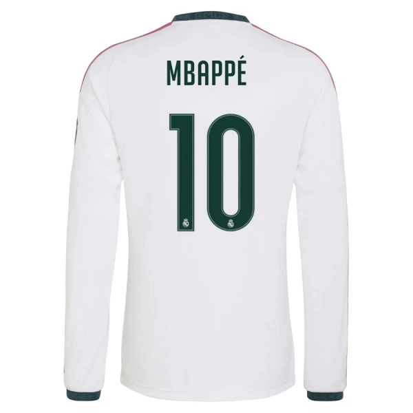 Real Madrid Kylian Mbappé 10 Heimtrikot 26/27 Langarm für Herren Real Madrid Kylian Mbappé 10 Heimtrikot 26/27 Langarm für Herren