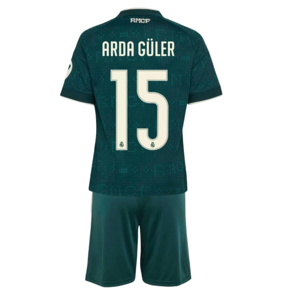 Real Madrid Arda Guler 15 Auswärtstrikot 26/27 für Kinder