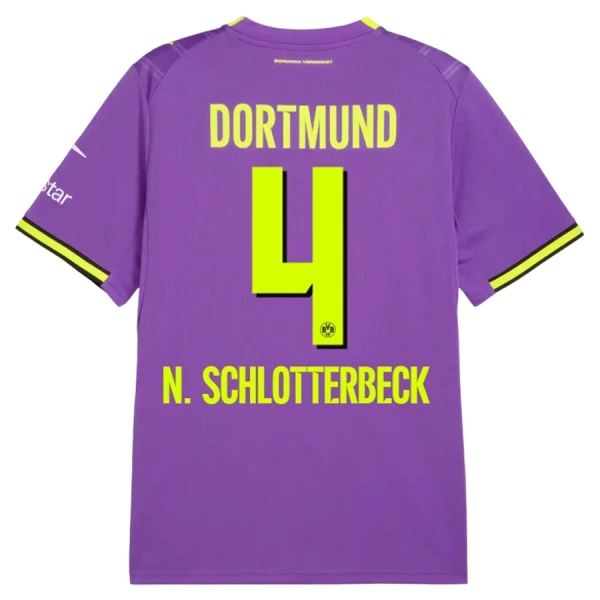 Borussia Dortmund Nico Schlotterbeck 4 Ausweichtrikot 26/27 für Herren Borussia Dortmund Nico Schlotterbeck 4 Ausweichtrikot 26/27 für Herren