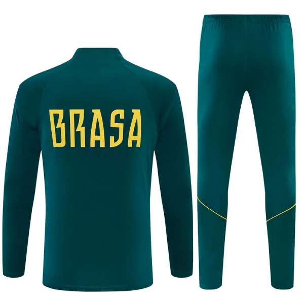 Brasilien Trainingspullover-Set 26/27 für Herren Grün
