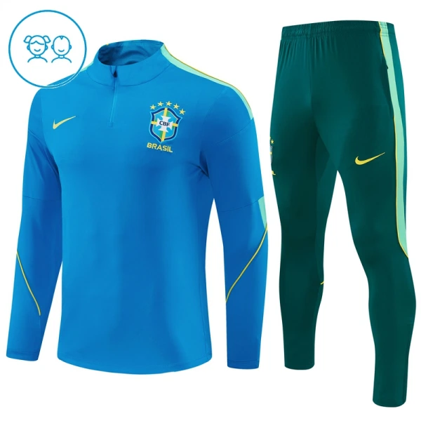 Brasilien Trainingspullover-Set 26/27 für Kinder Blau Brasilien Trainingspullover-Set 26/27 für Kinder Blau