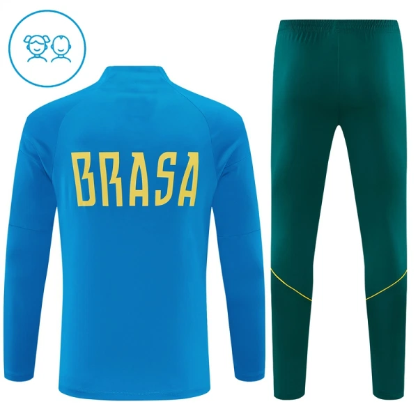 Brasilien Trainingspullover-Set 26/27 für Kinder Blau