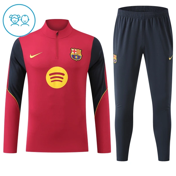 FC Barcelona Trainingspullover-Set 26/27 für Kinder Rot