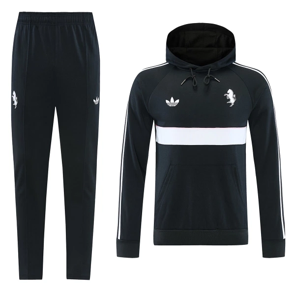 Juventus Trainingspullover-Kit mit Kapuzenpullover 26/27 für Herren Schwarz