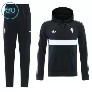 Juventus Trainingspullover-Kit mit Kapuzenpullover 26/27 für Kinder Schwarz
