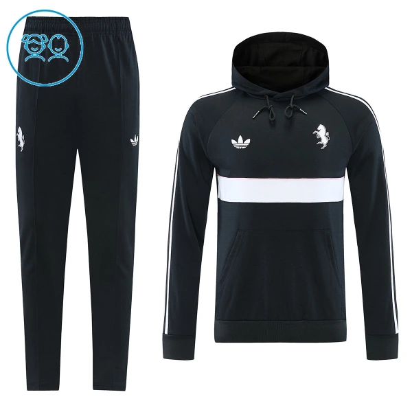 Juventus Trainingspullover-Kit mit Kapuzenpullover 26/27 für Kinder Schwarz Juventus Trainingspullover-Kit mit Kapuzenpullover 26/27 für Kinder Schwarz