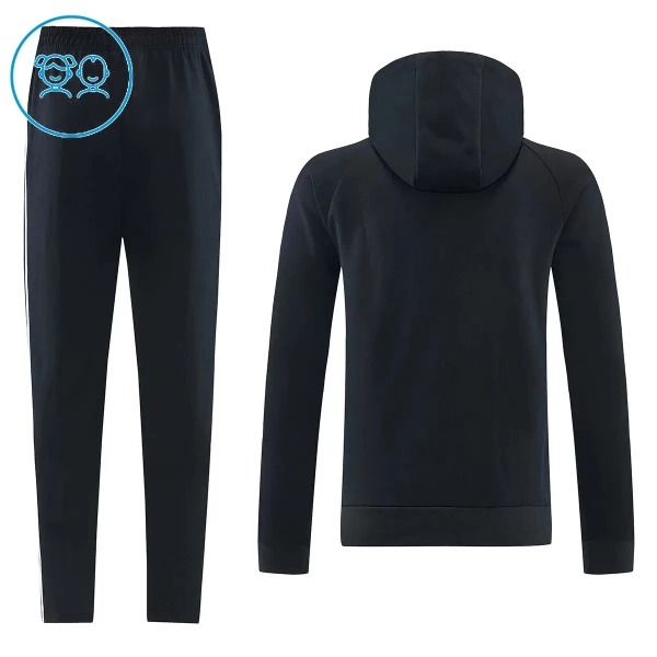 Juventus Trainingspullover-Kit mit Kapuzenpullover 26/27 für Kinder Schwarz