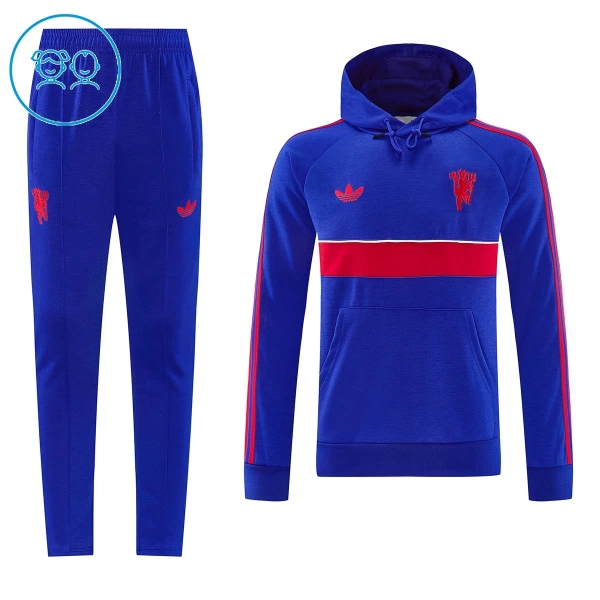 Manchester United Trainingspullover-Kit mit Kapuzenpullover 26/27 für Kinder Blau Manchester United Trainingspullover-Kit mit Kapuzenpullover 26/27 für Kinder Blau