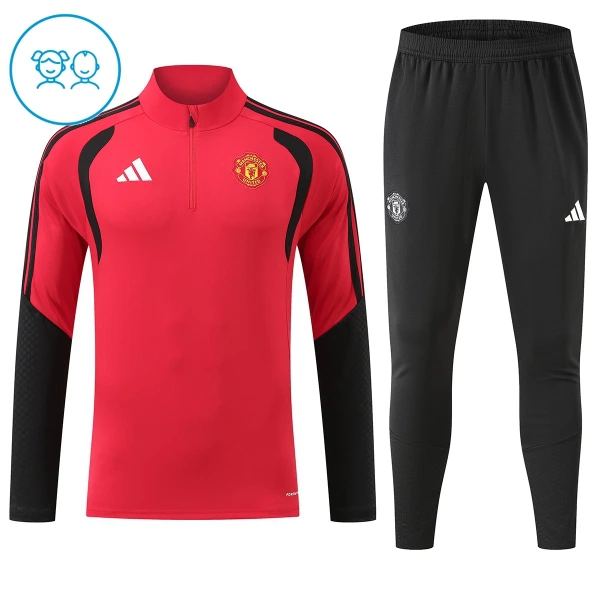 Manchester United Trainingspullover-Set 26/27 für Kinder Rot Manchester United Trainingspullover-Set 26/27 für Kinder Rot