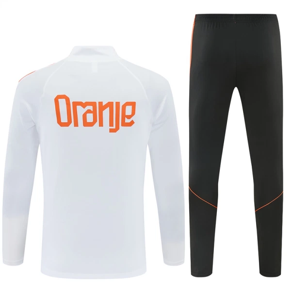 Niederlande Trainingspullover-Set 26/27 für Herren Weiß