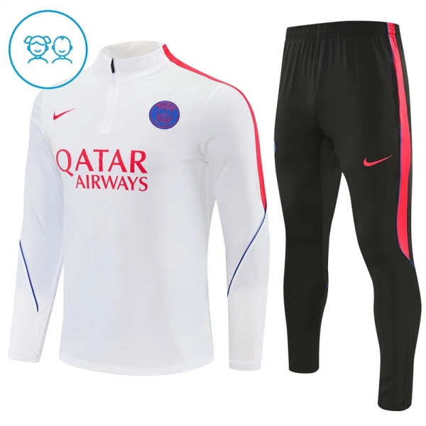 Paris Saint-Germain Trainingspullover-Set 26/27 für Kinder Weiß Paris Saint-Germain Trainingspullover-Set 26/27 für Kinder Weiß