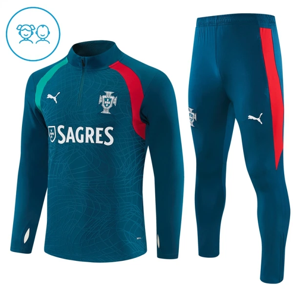 Portugal Trainingspullover-Set 26/27 für Kinder Blau