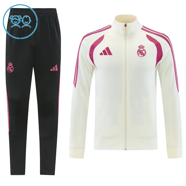 Real Madrid Trainingsjackenanzüge 26/27 für Kinder Weiß Real Madrid Trainingsjackenanzüge 26/27 für Kinder Weiß