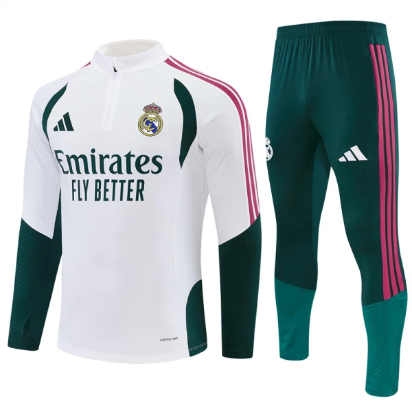 Real Madrid Trainingspullover-Set 26/27 für Herren Weiß