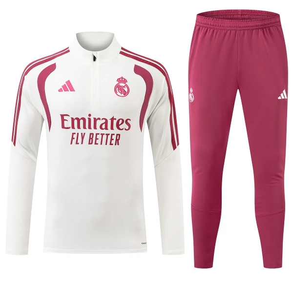 Real Madrid Trainingspullover-Set 26/27 für Herren Weiß Real Madrid Trainingspullover-Set 26/27 für Herren Weiß