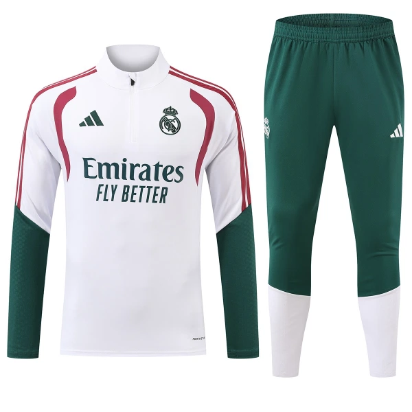Real Madrid Trainingspullover-Set 26/27 für Herren Weiß