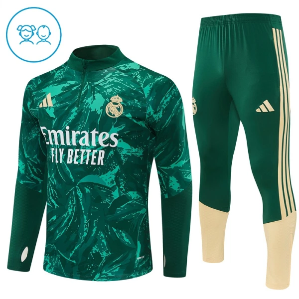 Real Madrid Trainingspullover-Set 26/27 für Kinder Grün Real Madrid Trainingspullover-Set 26/27 für Kinder Grün