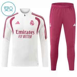 Real Madrid Trainingspullover-Set 26/27 für Kinder Weiß