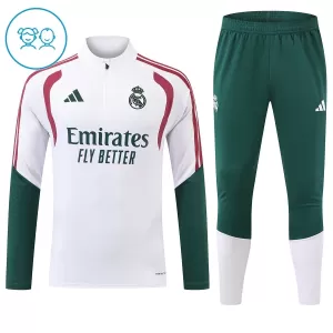 Real Madrid Trainingspullover-Set 26/27 für Kinder Weiß