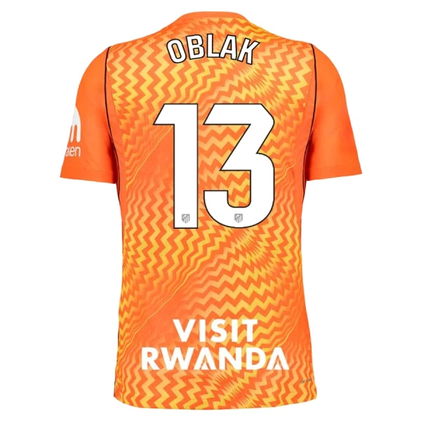 Atlético Madrid Jan Oblak 13 Torwart Trikot 26/27 für Herren Orange