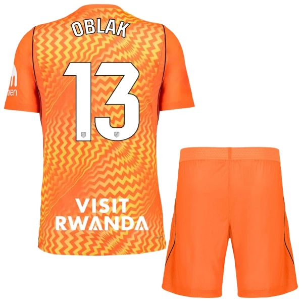 Atlético Madrid Jan Oblak 13 Torwart Trikot 26/27 für Kinder Orange