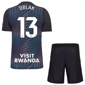 Atlético Madrid Jan Oblak 13 Torwart Trikot 26/27 für Kinder Schwarz