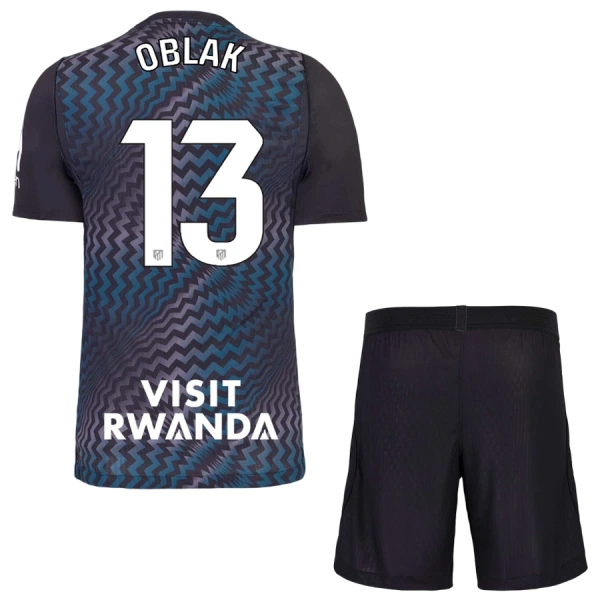Atlético Madrid Jan Oblak 13 Torwart Trikot 26/27 für Kinder Schwarz Atlético Madrid Jan Oblak 13 Torwart Trikot 26/27 für Kinder Schwarz