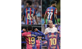 Yamal übernimmt offiziell das Barcelona-Trikot mit der Nummer 10 Yamal übernimmt offiziell das Barcelona-Trikot mit der Nummer 10